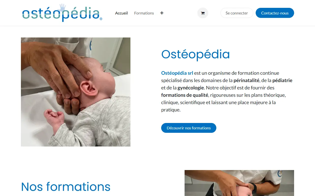 Page d’accueil du site Ostéopédia