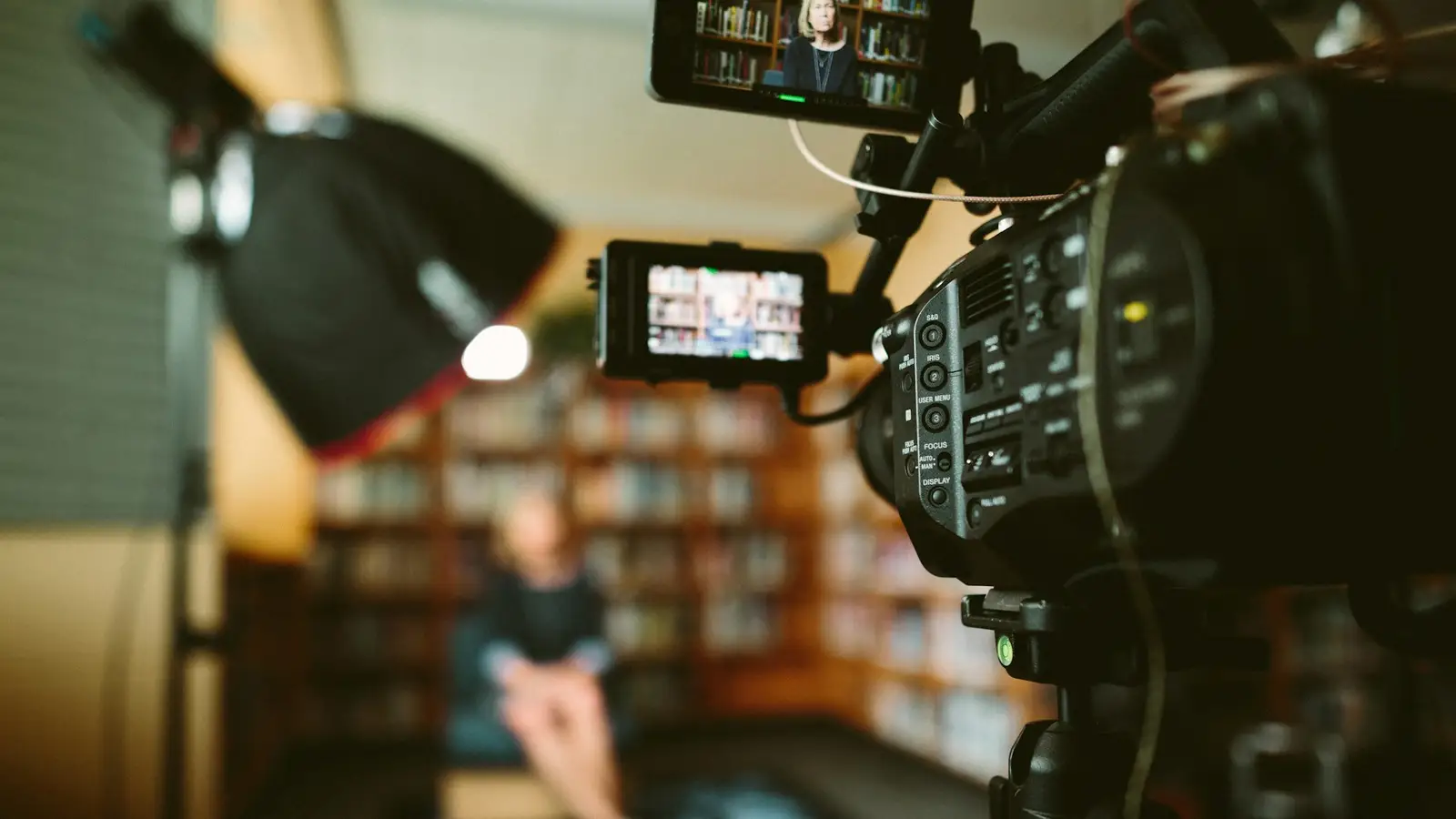 Caméra vidéo en plein tournage